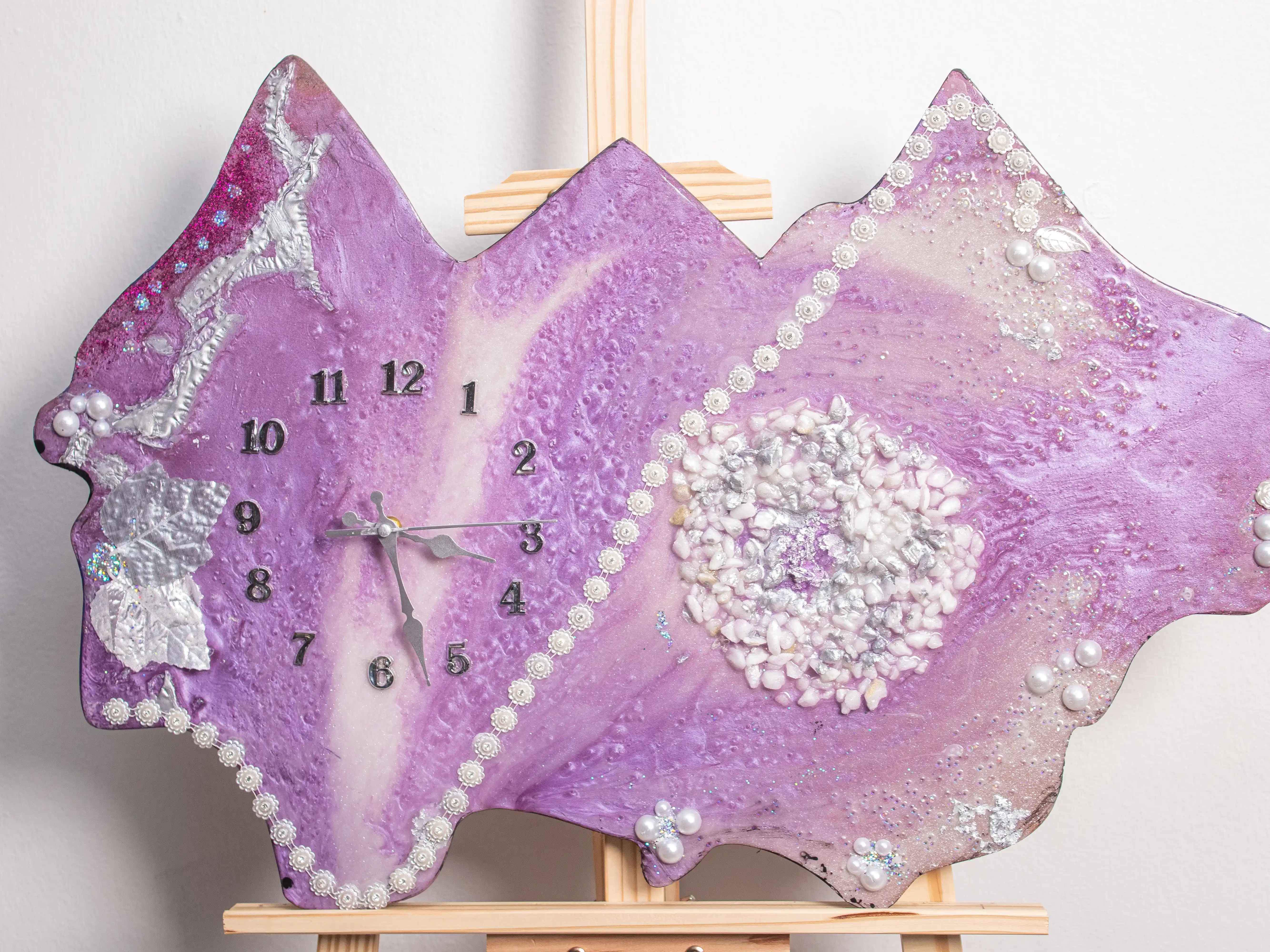 Amethyst Dream Resin Clock