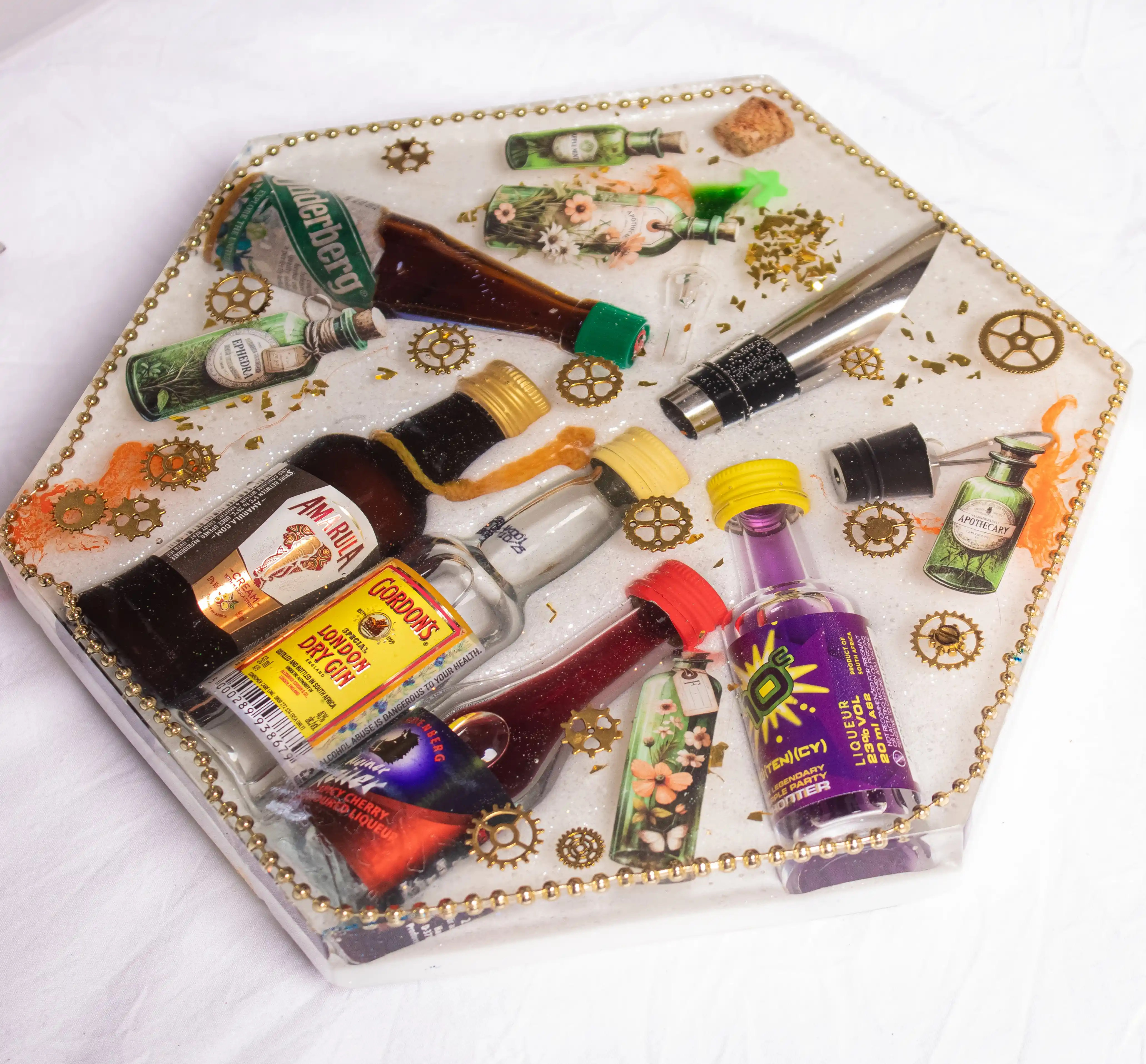 Apothecary Cocktail Resin Tray