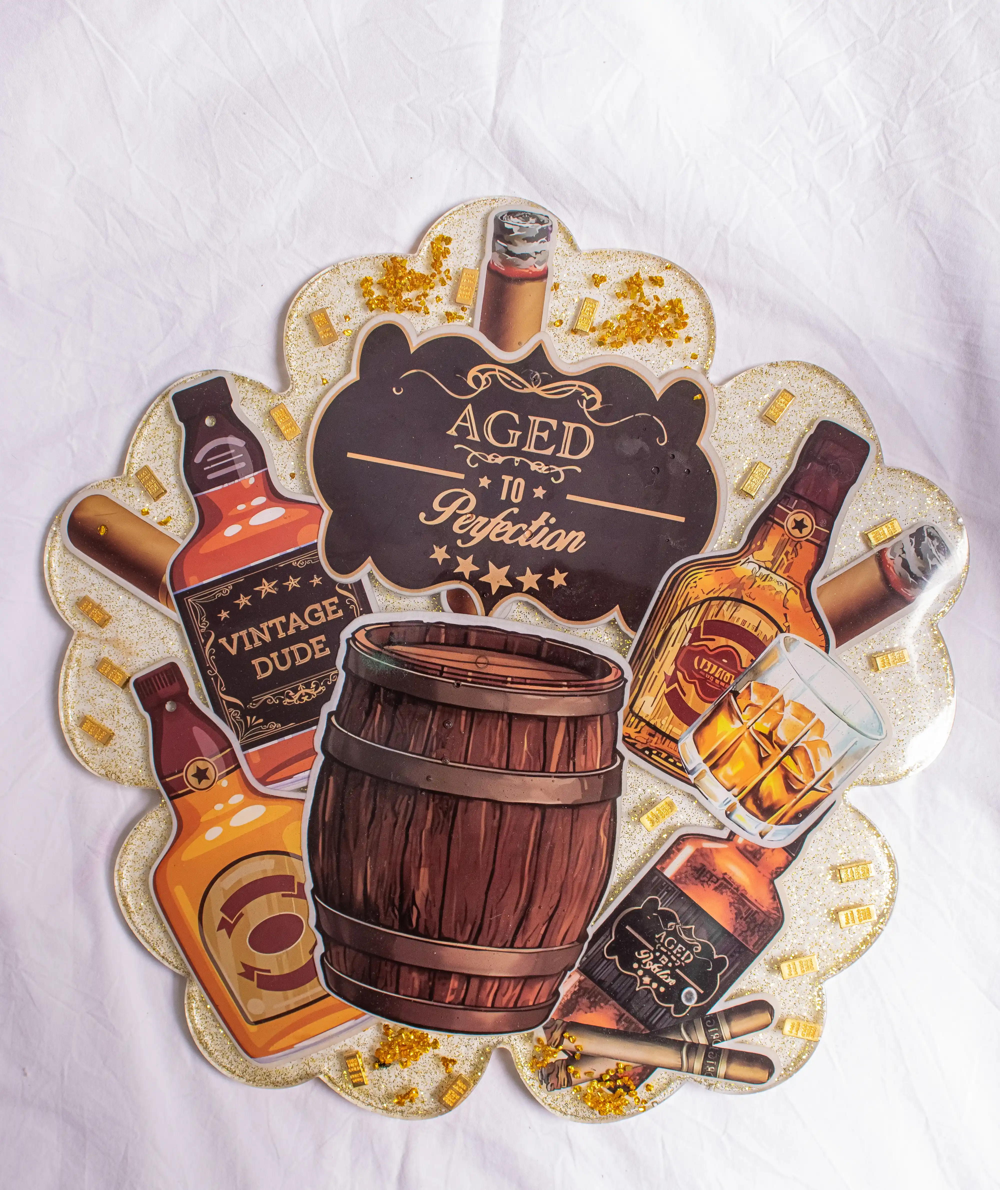 Bourbon Barrel Resin Décor