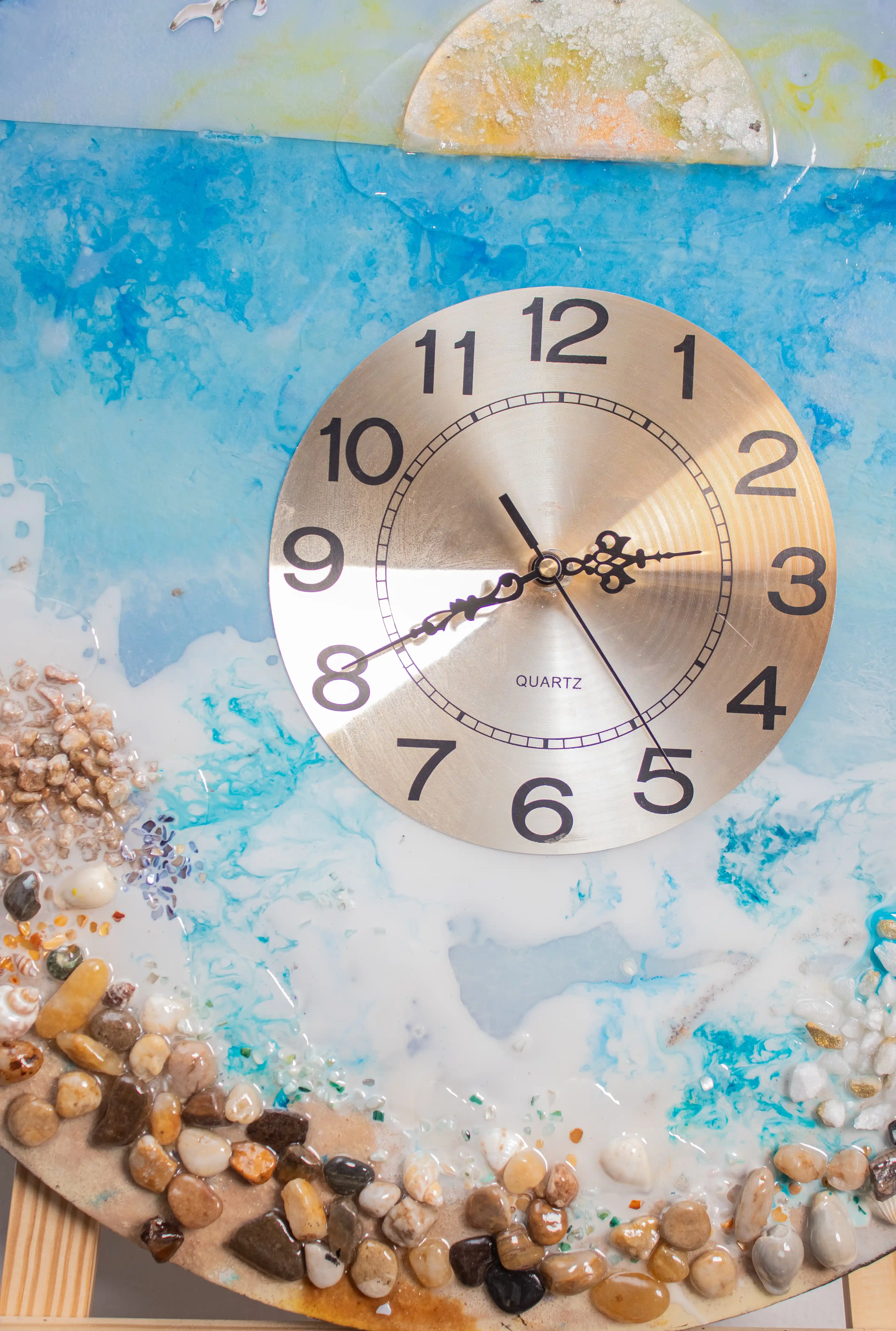 Coastal Horizon Resin Beach Clock