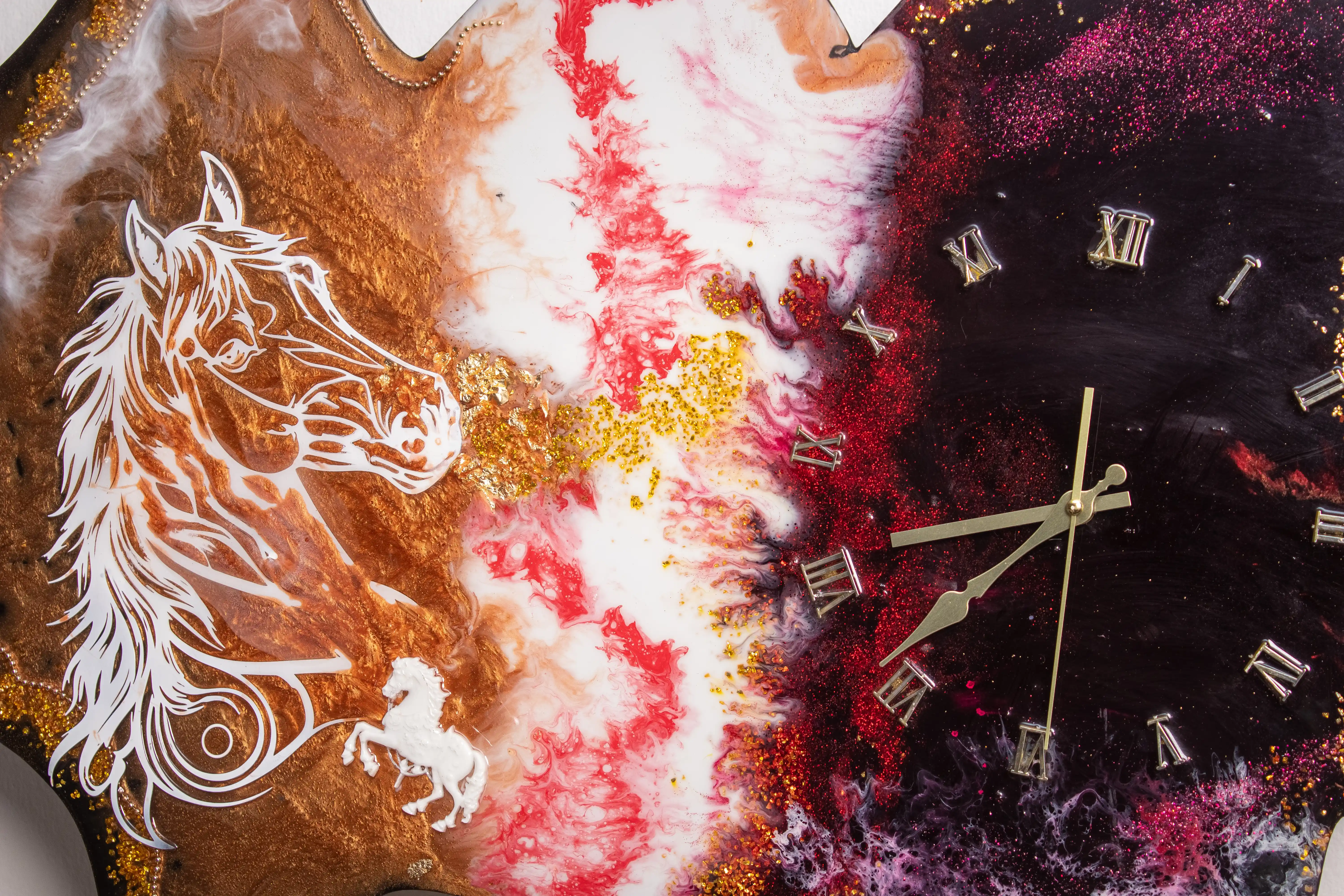 Horse & Floral Resin Art