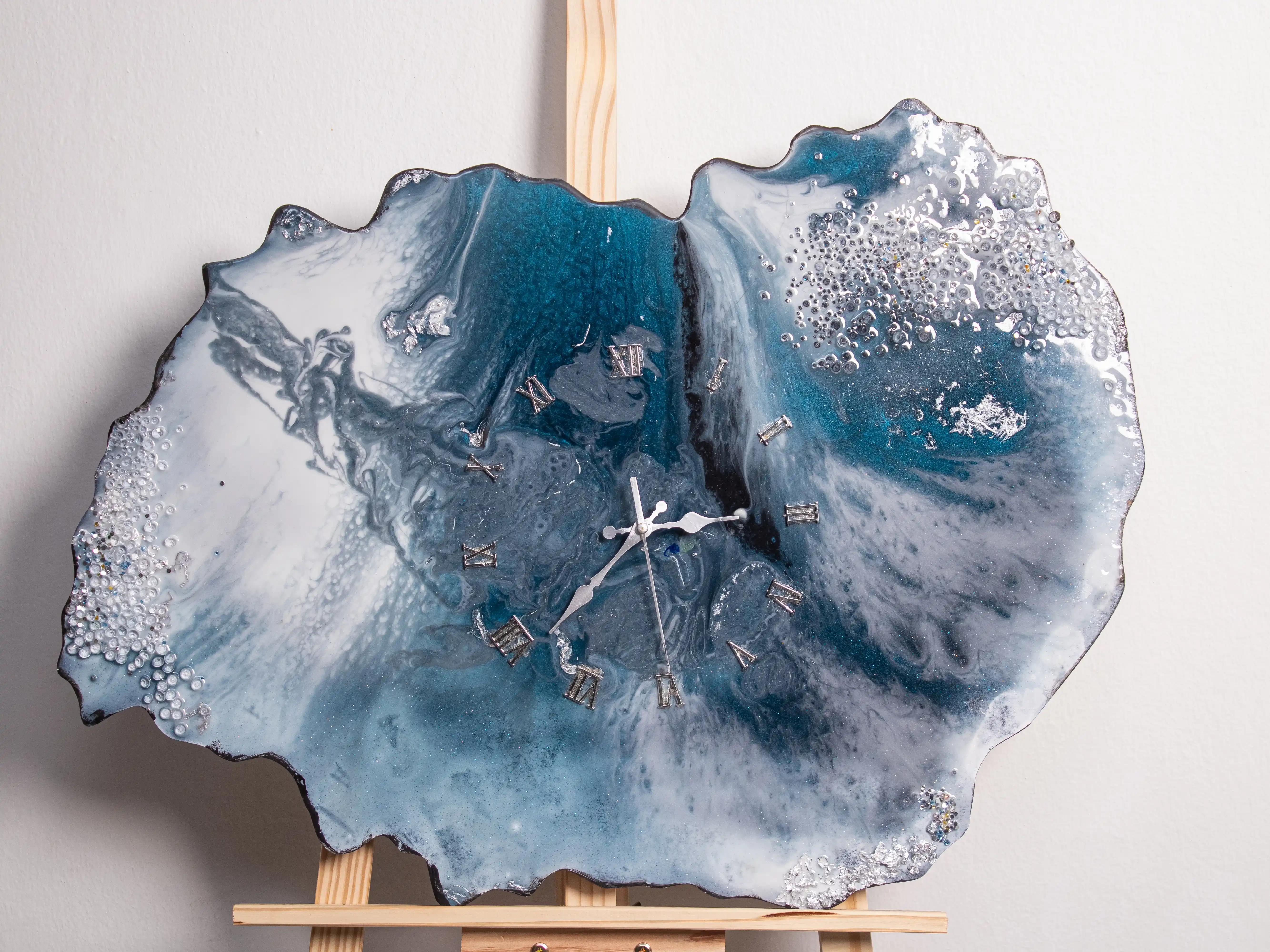 Midnight Tide Resin Clock