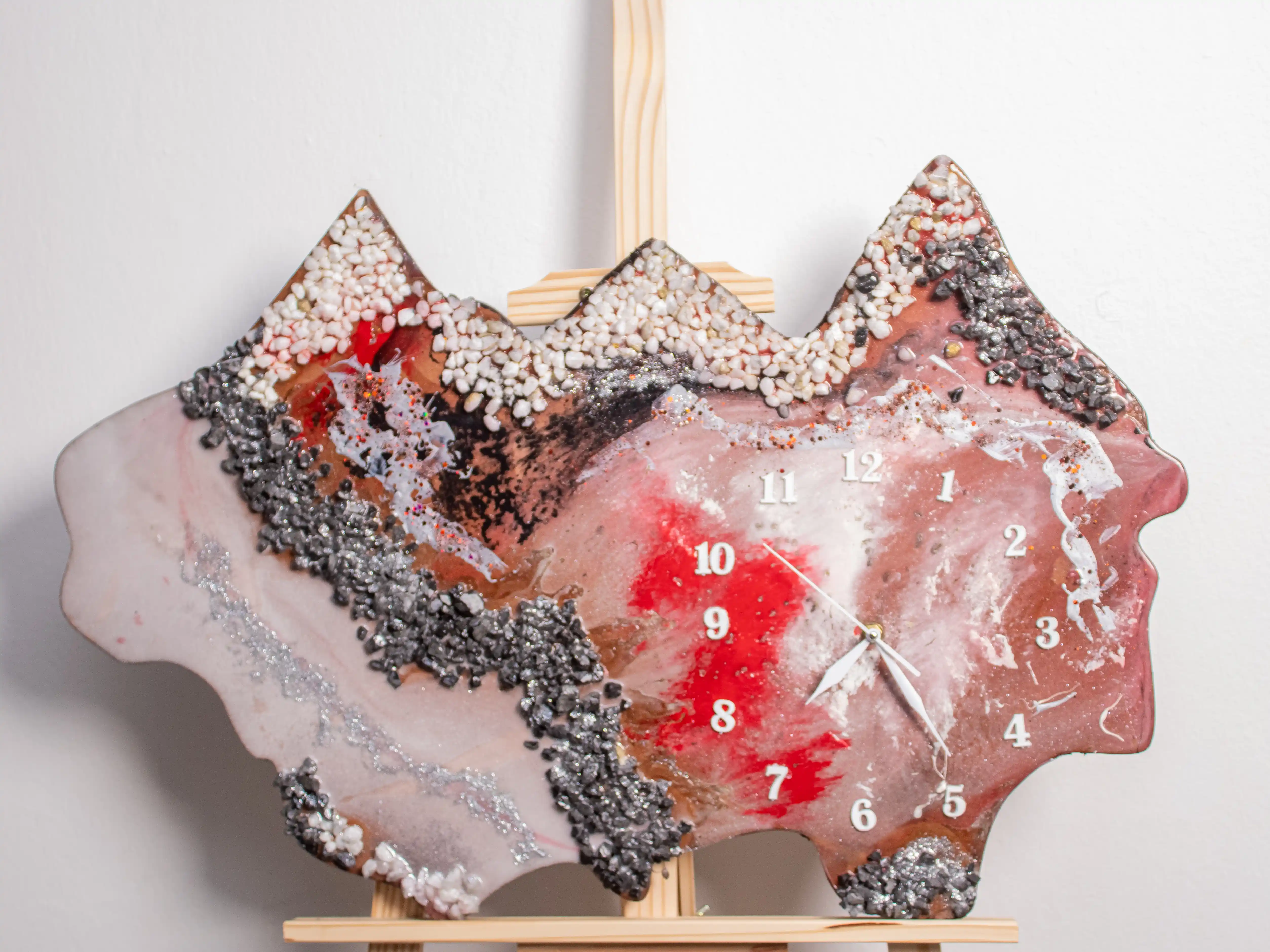 Volcanic Peak Geode Resin Clock