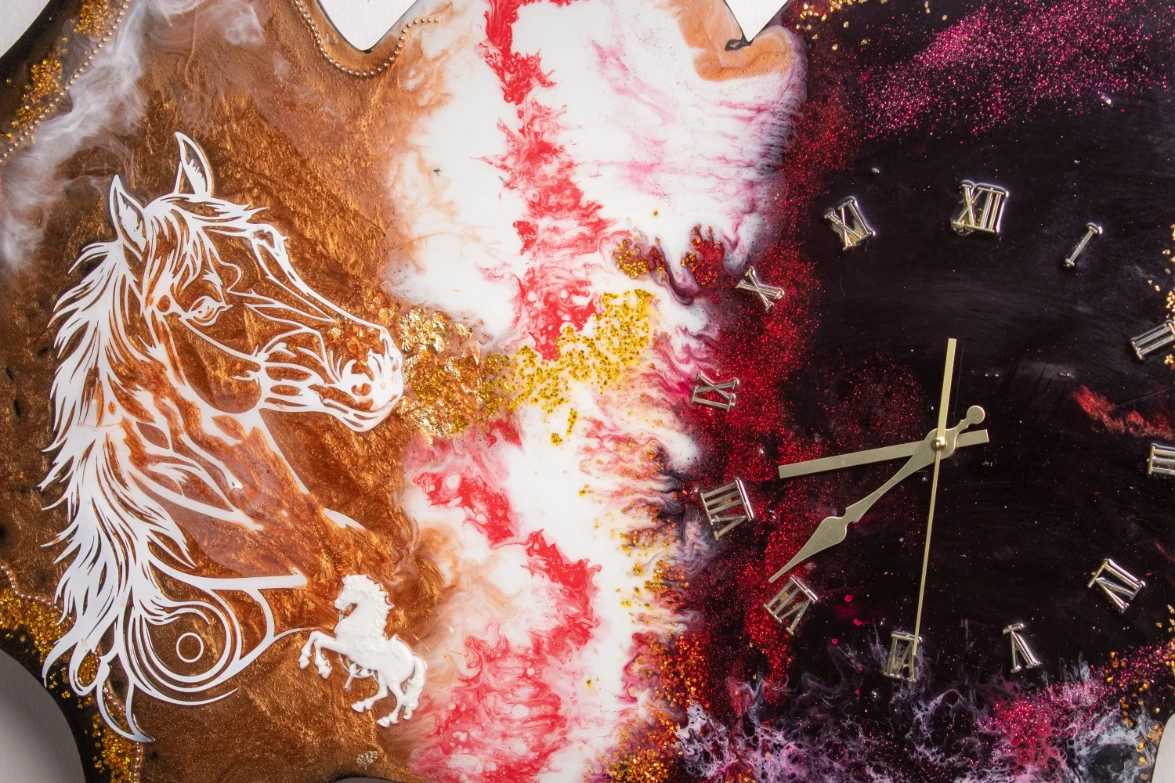 Horse & Floral Resin Art